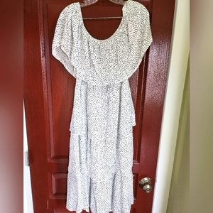 Elastic neck dress for on or off shoulder size large #85